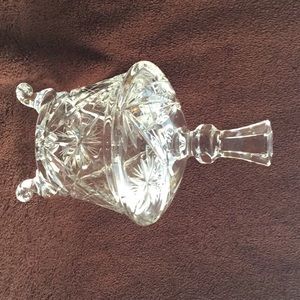 Vintage lead crystal candy dish